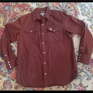 Carhartt Pearl Snap button down sz L